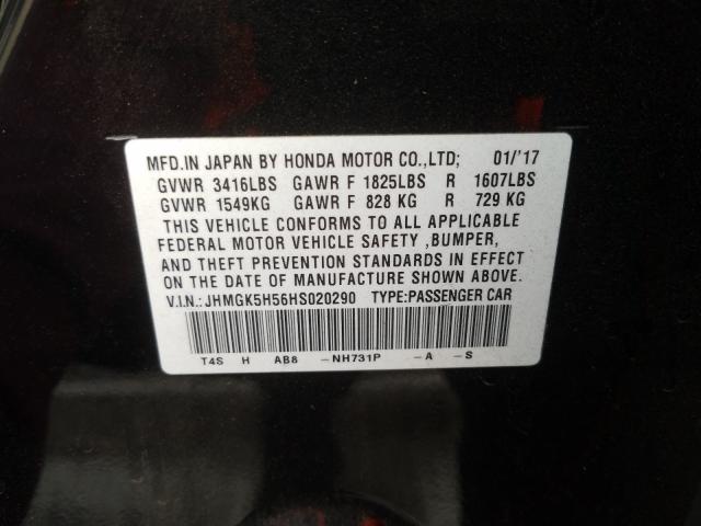 2017 HONDA FIT LX JHMGK5H56HS020290
