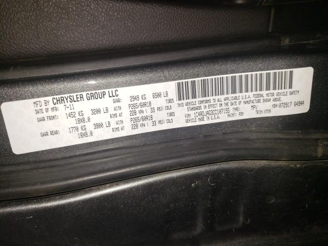 2012 DODGE DURANGO SX 1C4RDJAG3CC107155