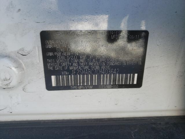 2012 SUBARU FORESTER JF2SHABC7CH403642