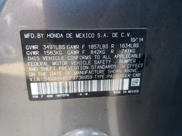 2015 HONDA FIT EX 3HGGK5H80FM736959