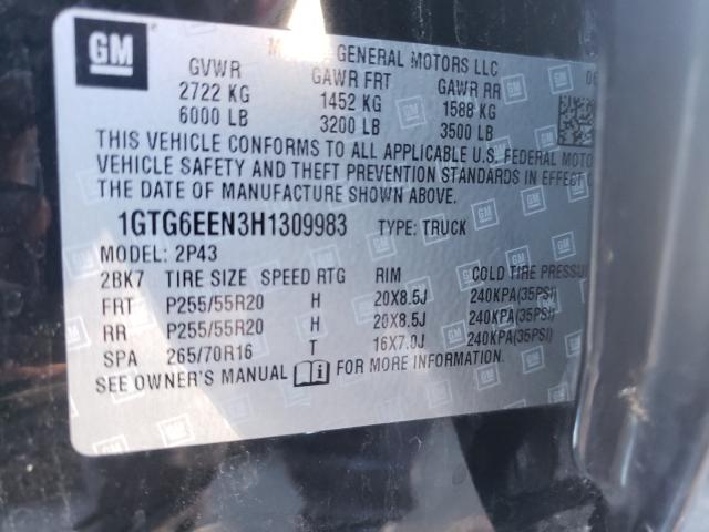 2017 GMC CANYON DEN 1GTG6EEN3H1309983