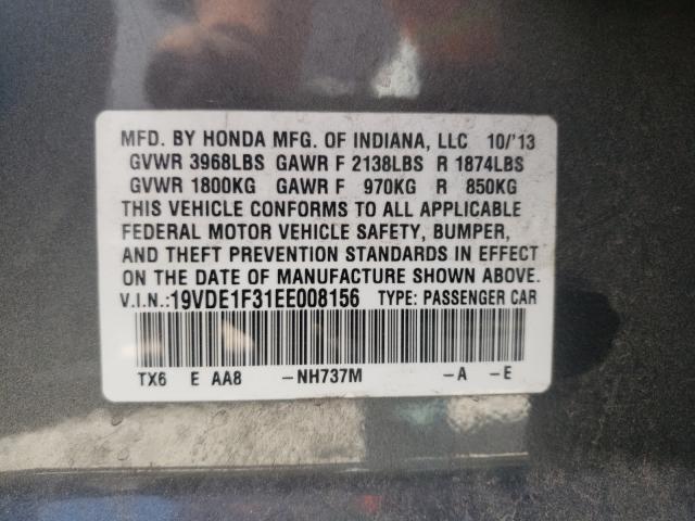 2014 ACURA ILX 20 19VDE1F31EE008156