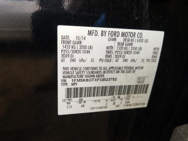 2015 FORD EXPLORER S - 1FM5K8GTXFGB23752