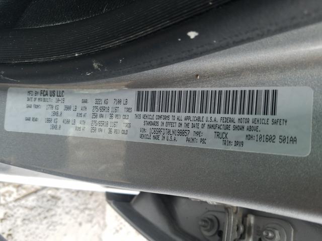 2020 RAM 1500 LARAM 1C6SRFDT0LN198857