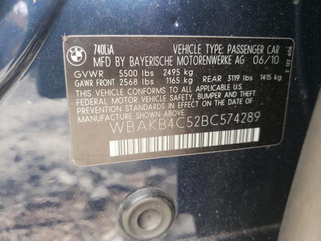 2011 BMW 740 LI WBAKB4C52BC574289