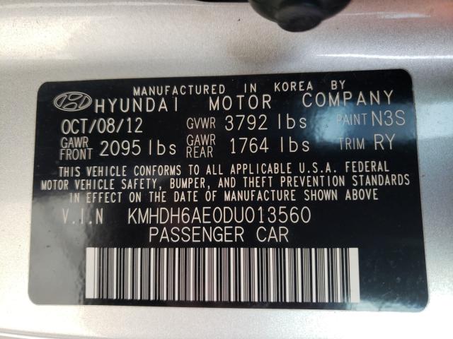 2013 HYUNDAI ELANTRA CO KMHDH6AE0DU013560