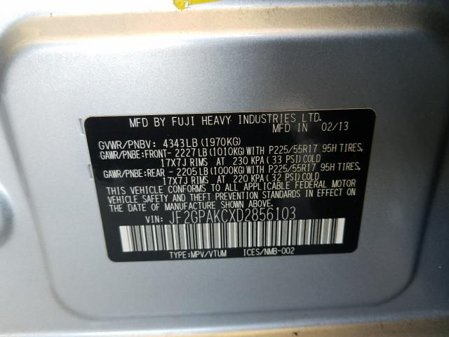 2013 SUBARU XV CROSSTR JF2GPAKCXD2856103