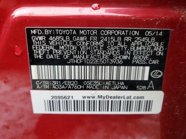 2014 LEXUS IS 250 JTHCF1D22E5013936