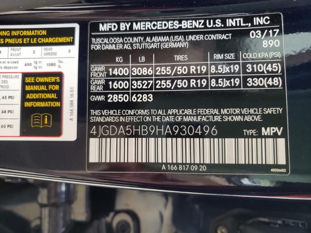 2017 MERCEDES-BENZ GLE 350 4M 4JGDA5HB9HA930496