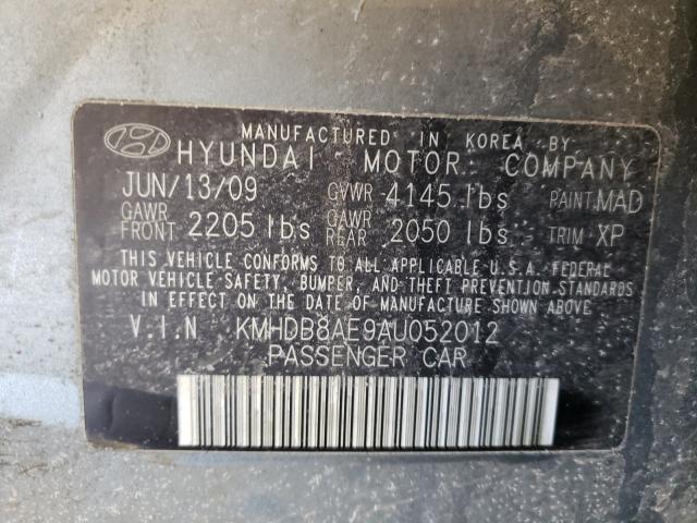 2010 HYUNDAI ELANTRA TO KMHDB8AE9AU052012