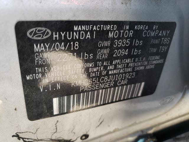 2018 HYUNDAI IONIQ BLUE KMHC65LC8JU101923