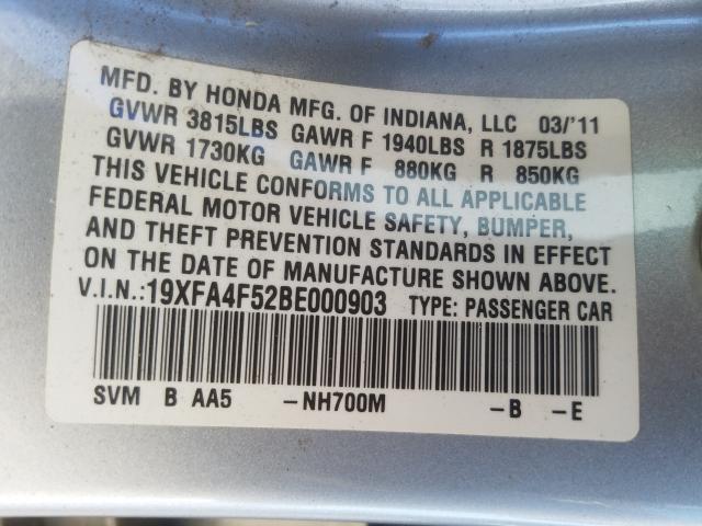 2011 HONDA CIVIC GX 19XFA4F52BE000903