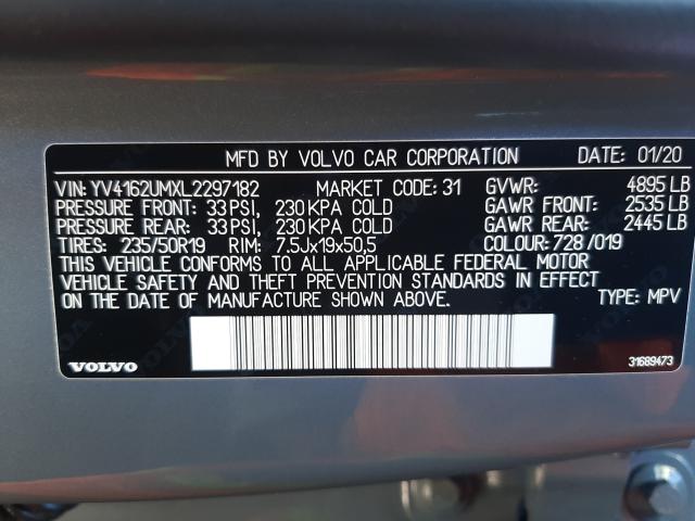 2020 VOLVO XC40 T5 R- YV4162UMXL2297182