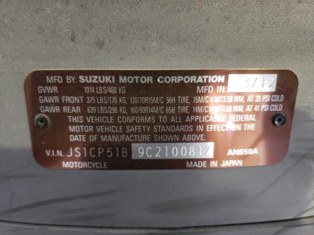 2012 SUZUKI AN650 A JS1CP51B9C2100817