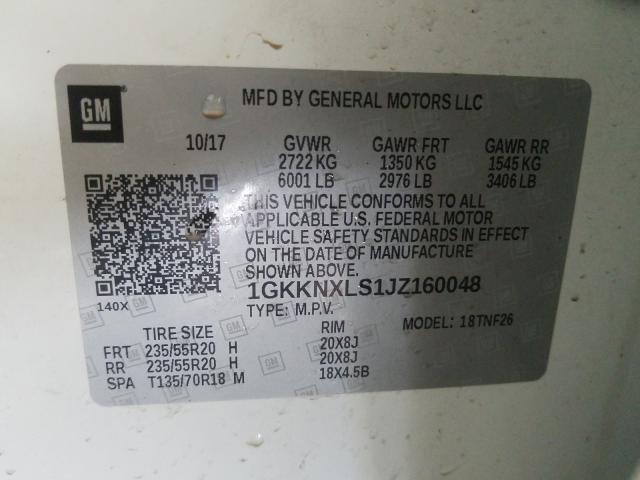 2018 GMC ACADIA DEN 1GKKNXLS1JZ160048