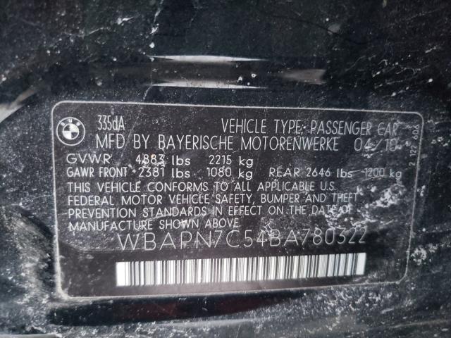 2011 BMW 335 D WBAPN7C54BA780322