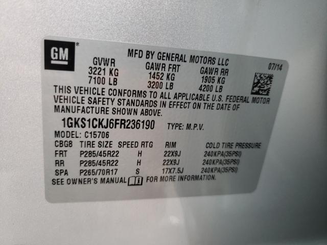 2015 GMC YUKON DENA 1GKS1CKJ6FR236190