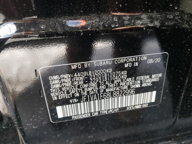 2020 SUBARU WRX PREMIU JF1VA1F68L8822996