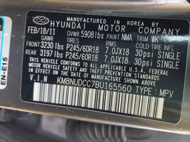 2011 HYUNDAI VERACRUZ G KM8NUDCC7BU165560