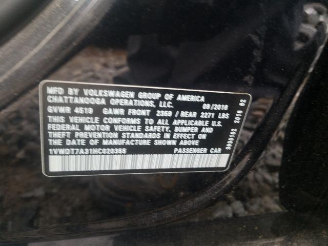 2017 VOLKSWAGEN PASSAT R-L 1VWDT7A31HC020355