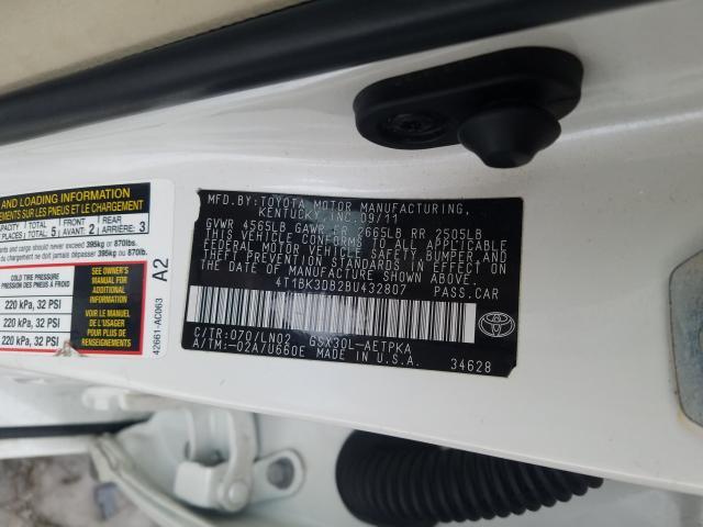 2011 TOYOTA AVALON BAS 4T1BK3DB2BU432807