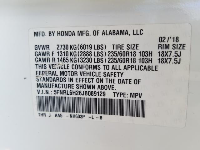 2018 HONDA ODYSSEY LX 5FNRL6H26JB089129