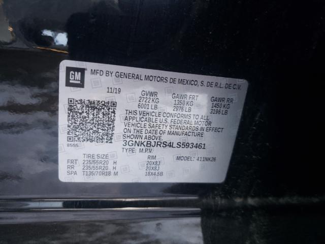 2020 CHEVROLET BLAZER 3LT 3GNKBJRS4LS593461