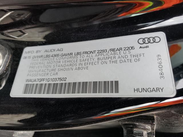 2016 AUDI A3 PREMIUM WAUA7GFF1G1037502