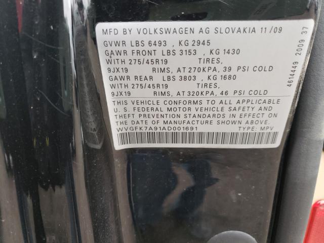 2010 VOLKSWAGEN TOUAREG TD WVGFK7A91AD001691