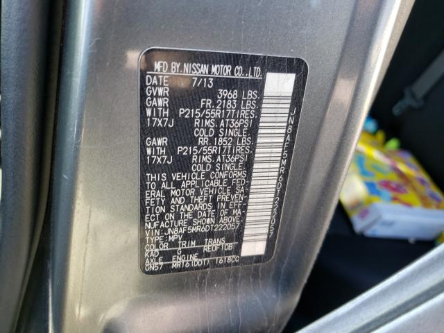 2013 NISSAN JUKE JN8AF5MR6DT222057