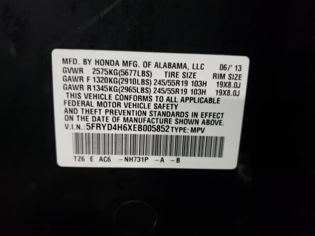2014 ACURA MDX TECHNO 5FRYD4H6XEB005852