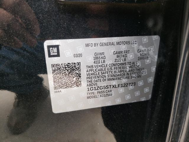 2020 CHEVROLET MALIBU RS 1G1ZG5STXLF122723