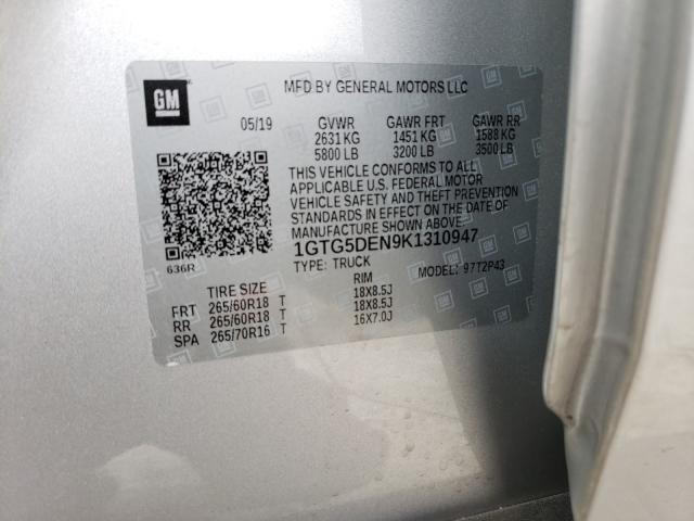 2019 GMC CANYON SLT 1GTG5DEN9K1310947