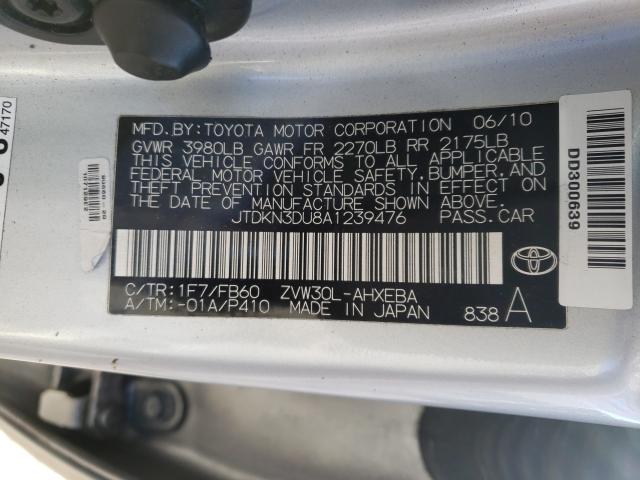 2010 TOYOTA PRIUS - JTDKN3DU8A1239476
