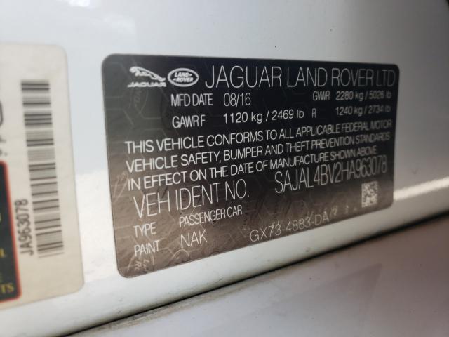 2017 JAGUAR XE R - SPO SAJAL4BV2HA963078