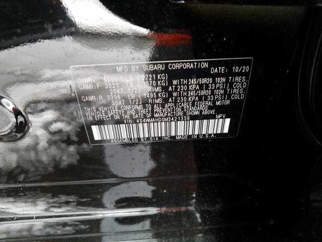 2021 SUBARU ASCENT PRE 4S4WMAHD0M3421339