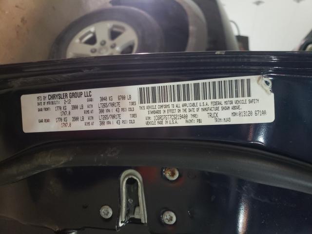 2012 DODGE RAM 1500 1C6RD7GT7CS219400