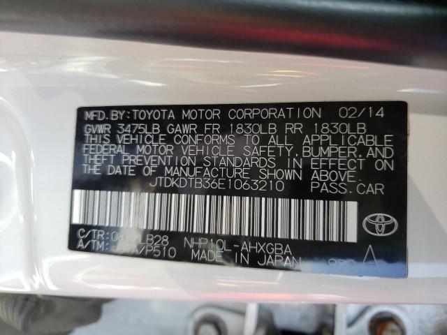 2014 TOYOTA PRIUS C JTDKDTB36E1063210