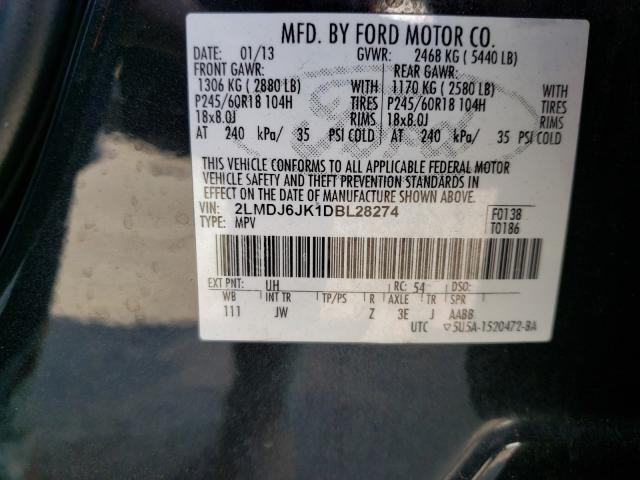 2013 LINCOLN MKX - 2LMDJ6JK1DBL28274