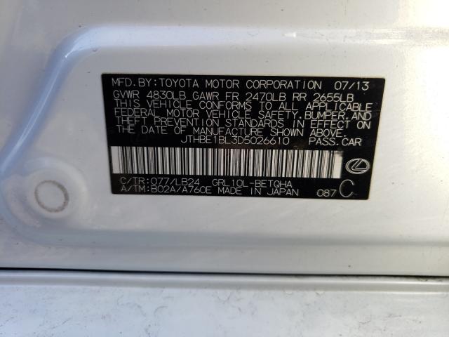 2013 LEXUS GS 350 JTHBE1BL3D5026610
