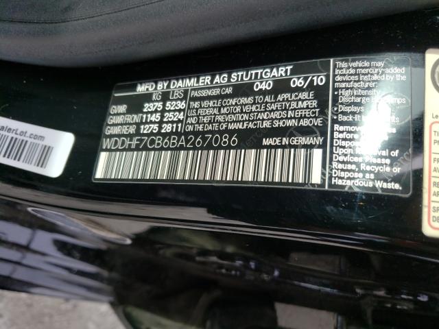 2011 MERCEDES-BENZ E 550 WDDHF7CB6BA267086