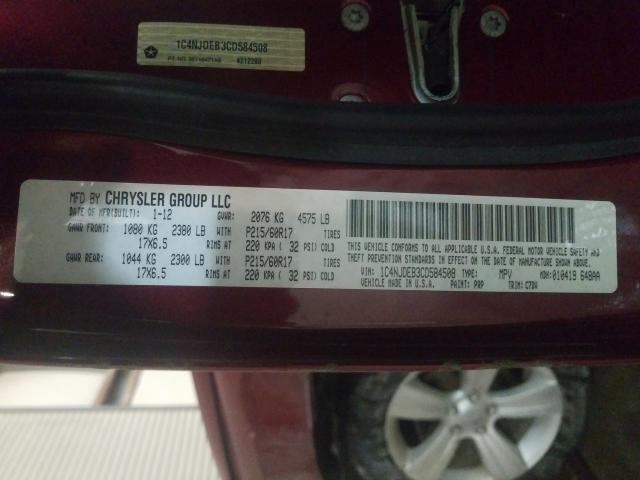 2012 JEEP COMPASS LA 1C4NJDEB3CD584508