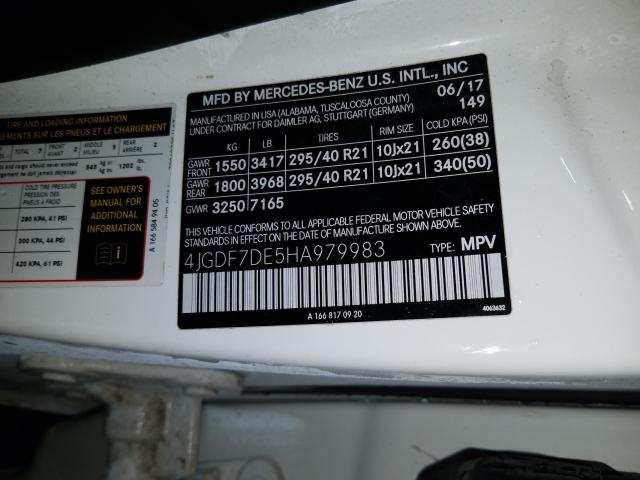 2017 MERCEDES-BENZ GLS 550 4M 4JGDF7DE5HA979983