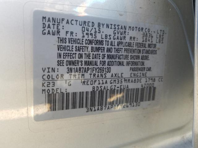 2015 NISSAN SENTRA S - 3N1AB7AP1FY269130
