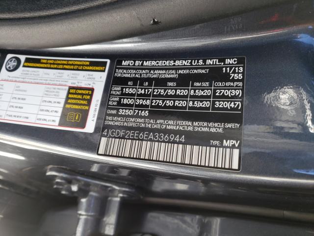 2014 MERCEDES-BENZ GL 350 BLU 4JGDF2EE6EA336944
