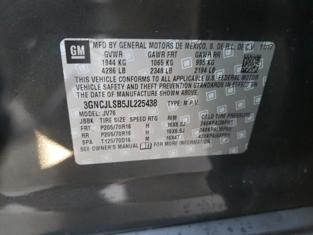 2018 CHEVROLET TRAX 1LT 3GNCJLSB5JL225438