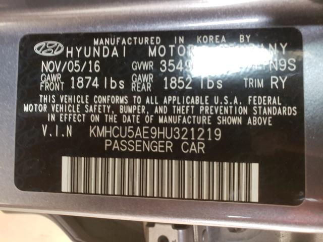 2017 HYUNDAI ACCENT SPO KMHCU5AE9HU321219