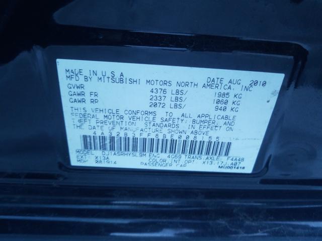 2011 MITSUBISHI GALANT ES 4A32B3FF8BE008155