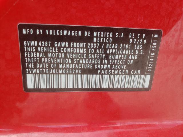 2020 VOLKSWAGEN JETTA GLI 3VW6T7BU6LM035294