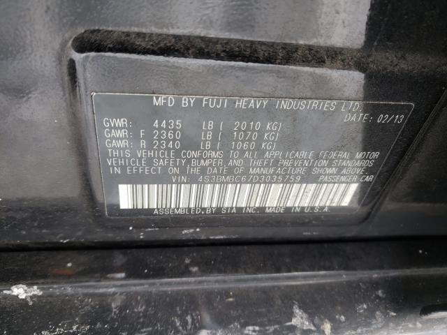 2013 SUBARU LEGACY 2.5 4S3BMBC67D3035759